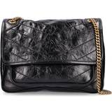 Saint Laurent Baby Niki Leather Shoulder Bag Black 01