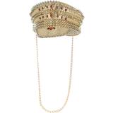 Guld Hattar Smiffys Fever Deluxe Sequin Studded Captains Hat, Gold