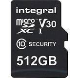 Integral microSDXC Minneskort Integral microSDXC Class 10 UHS-I U3 V30 100/60MB/s 512GB