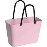 Hinza Shopping Bag Small (Green Plastic) - Dusty Pink