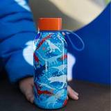 Stål Vattenflaskor Quokka Kids Solid Med Hängare Dinosaur 330 ML Vattenflaskor i rostfritt stål BPA Dubbelvägg termisk flaska Håller kallt och varmt för barn och vuxna