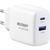 Voltcraft Mobilladdare Batterier & Laddbart Voltcraft GaN VC-13091935 USB-laddare Inomhus Utgångsström max. 3,25 A 2 x USB-C