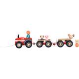 Egmont Toys Bilar Egmont Toys Traktor aus Holz, mit 2 Anhängern