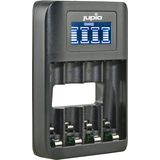 Batteriladdare Batterier & Laddbart Jupio USB 4-slots Battery Fast Charger LCD AA/AAA