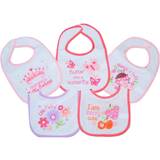 EVA Haklappar Nursery Time Baby Girl Bibs 5 Pack Feeding Pink Pink