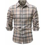 Shein Men Plaid Button Up Shirt