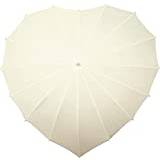 Beige Paraplyer Impliva Heart Umbrella UV-Resistant 110 cm Creme Beställningsvara, 6-7 vardagar leveranstid
