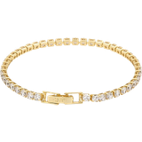 Pärlörhängen Smycken Snö of Sweden Siri Stone Bracelet - Gold/Transparent