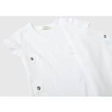 Benetton Bodys Benetton Logo Pattern White Logo-print Short-sleeved Pack of two Organic-cotton Bodysuits 1-12 Months 9-12 Months
