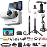 Insta360 GO 3 128GB Tiny Mighty Action Camera, Weighs 35g, Waterproof, Stabilization, POV Capture, with Charge Case and Wearable Camera Accessories Selfie Stick Tripod 50-in-1 Accessory Kit