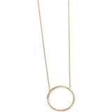 Elements Halsband Elements Gold 9CT Yellow Gold Open Circle Necklace GN224