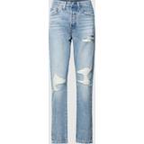 Levi's – 501 – Ljusblå skinny jeans med slitningar