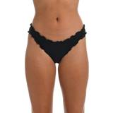 Hobie womens Cinched Back Hipster Swimsuit Bikini Bottoms, Black Solids