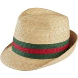 Gucci Huvudbonader Gucci woven straw fedora hat men Straw White