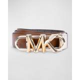 Michael Kors Dam Accessoarer Michael Kors Reversible Logo Leather Belt LUGGAGE REV