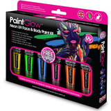 PaintGlow Maskerad PaintGlow UV Neon Ansikts- och Kroppsfärg Set