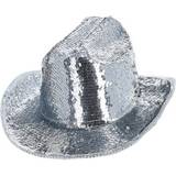 Silver - Vilda västern Maskeradkläder Smiffys Cowboyhatt Paljetter Silver