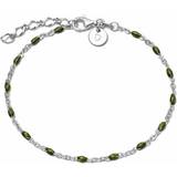 Daisy Armband Daisy Treasures Green Beaded Bracelet BBR01_SLV
