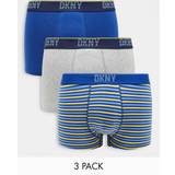DKNY Kalsonger DKNY – Summit – Marinblå grå och randiga boxershorts, 3-pack