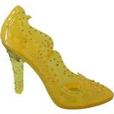 Gula Pumps Dolce & Gabbana Yellow Floral Crystal CINDERELLA Heels Shoes EU39/US8.5