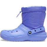 Lila Utetofflor Crocs Classic Lined Neo Puff Boot Digital Violet Shoes Purple Men's 11, Women's