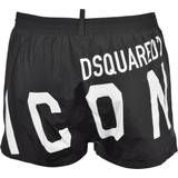 DSquared2 XXL Badkläder DSquared2 ICON Rear Logo Swim Shorts, Black/white