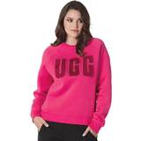 UGG Kläder UGG Women's Madeline Fuzzy Logo Crewneck Sweater, Cerise Garnet