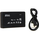 Mini sd kortläsare USB 2.0 Card Reader Multi SD XD MMC MS CF TF Micro/Mini SD M2 SDHC Black