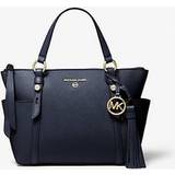 Väskor Michael Kors MK Sullivan Small Saffiano Leather Top-Zip Tote Bag Navy