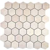 Hexagon Mosaik Mosaik-Netzwerk Hexagonale mosaik fliese marmor naturstein beige hexagon wb42-1212