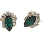 Grön Örhängen Lily and Rose Petite Camille Stud Earrings - Gold/Emerald/Transparent