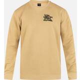 Hurley Fleece Kläder Hurley Mens Baja Crew Neck Sweatshirt Yellow