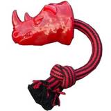 Pet Brands Husdjur Pet Brands Tough Rope Tug Dog Toy Durable Rubber Rhino Chew Large Dogs