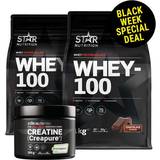 Choklad Kreatin Star Nutrition 2 x Whey 100 + Creatine Creapure