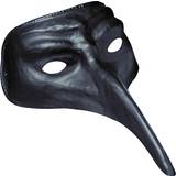 Unisex Ansiktsmasker Widmann Halloween black plague doctor style fancy dress masquerade cosplay mask