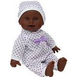 The New York Doll Collection 11 tum 28 cm Mjuk Kropp Afrikansk Amerikansk Nyföd Bebis Docka i Present Låda Docka Pacificer Ingår