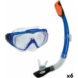 Intex Dykning & Snorkling Intex Snorkel Goggles and Tube Aqua Pro Blue 6 Units