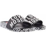 Moschino Slides Moschino Love Sandals Pool Slides black Sandals for ladies