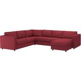 5-sits Soffor Ikea Vimle Red/Brown Soffa 349cm 5-sits
