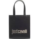 Just Cavalli Handväskor Just Cavalli Black Metal Lettering Bag, mini Tote handväska, axelväska, svart, svart