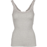 Rosemunde T-shirts & Linnen Rosemunde Round Neckline Silk Top - Light Grey Melange