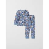 Polarn O. Pyret Nattplagg Barnkläder Polarn O. Pyret Kid's Forest Print Pyjamas - Blue (60600494-7001)