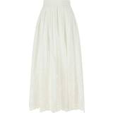 Chloé Dam Kjolar Chloé Embroidered Mid-Length Skirt - White