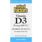 Natural Factors Vitaminer & Kosttillskott Natural Factors Vitamin D3 Drops,Unflavored, 10 mcg