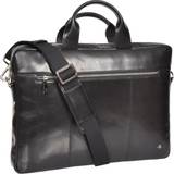 Fashion Väskor Fashion Laptop portfölj äkta läder affärsväska organiserare messenger axelväska svart ny fin