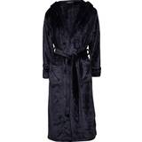 Decoy Dam Kläder Decoy Long Robe With Hood - Black