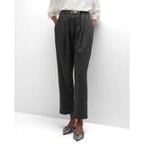 Dam - Friluftsbyxor - Slits Brunello Cucinelli Pleated mid-rise straight pants grey