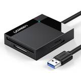 Ugreen USB 3.0 Kortläsare SD CF TF MS Minneskort Adapter för SD,CF,Micro SD,SDHC,SDXC,Micro SDHC,Micro SDXC,MS 4 i 1 Card Reader Compatibel met Windows XP/ Vista/ 10/ 8.1/ 8/ 7, Mac OS, Linux för PC PS3/4 Xbox,enz