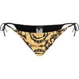 Versace Dam Kläder Versace Underwear Black Barocco Bikini Bottom A7900 Gold Print