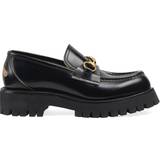 Gucci Dam Skor Gucci Horsebit Loafers With Black Lug Soles